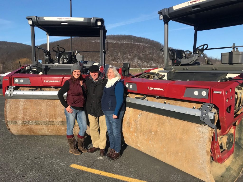 Grandmother and granddaughter roll out with Dynapac rollers